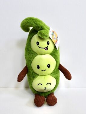 Linzy Toys Yum Yum Smoochy Pals Peas Fuzzy Plush Stuffed Toy 11" NEW